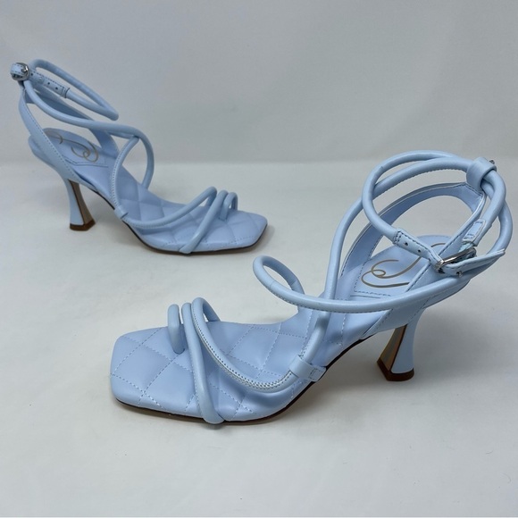 Nib Sam Edelman Maven Strappy Heeled Sandal in Riviera Blue - Picture 9 of 14